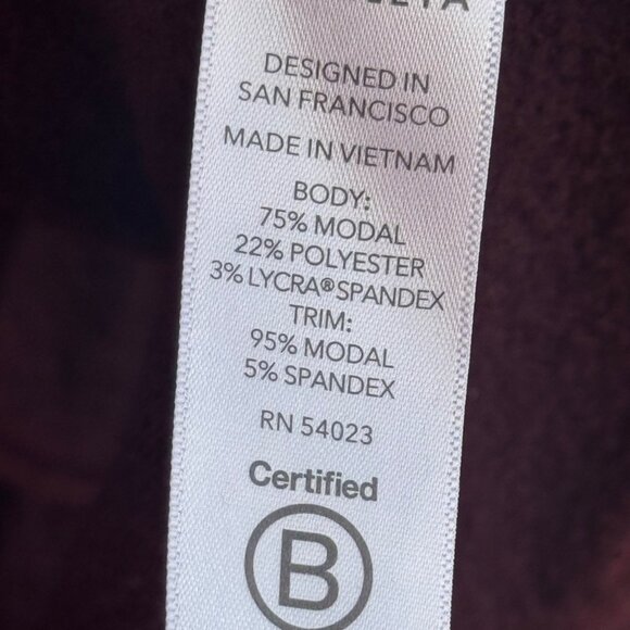 Athleta Purana Large Wrap Sweatshirt Hoodie Oversized Slouchy,Spiced Cabernet - Picture 6 of 11